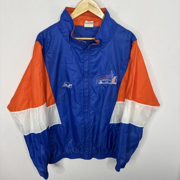 Vintage Kamloops Blazers WHL Men XL Windbreaker Jacket WHL OHL Hockey Junior - Picture 1 of 7